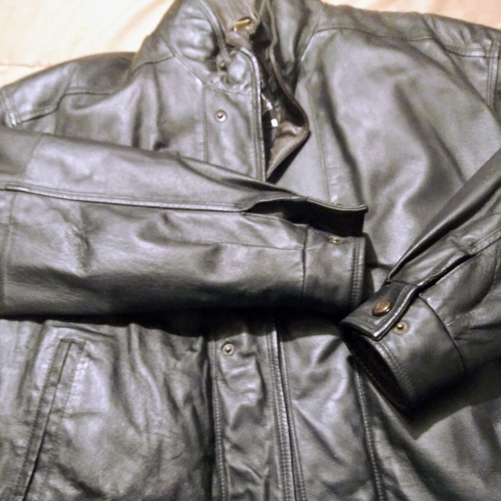 Leather coat